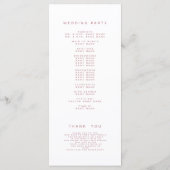 バラシンプル金ゴールドスモダント写真結婚の プログラム (裏面)