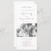 バラシンプル金ゴールドスモダント写真結婚の プログラム (正面/裏面)