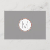 バラシンプル金ゴールドフレーム石板グレーギフトレジストリ エンクロージャーカード (裏面)