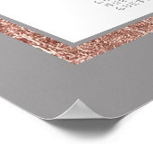 バラシンプル金ゴールドフレーム石板グレー座席表 ポスター (角)