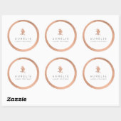 バラシンプル金ゴールドフローララグジュアリーブティック ラウンドシール (シート)