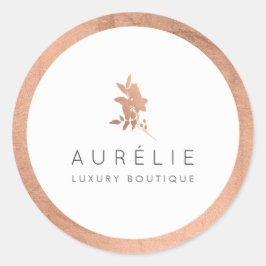 バラシンプル金ゴールドフローララグジュアリーブティック ラウンドシール