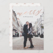 バラシンプル金ゴールドメリークリスマスフォトカード シーズンカード (正面/裏面)