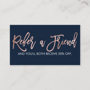 バラシンプル金ゴールドモダンタイポグラフィネイビーブルー 紹介カード