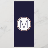 バラシンプル金ゴールドラインネイビーブルー結婚式 プログラム (裏面)