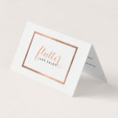 バラシンプル金ゴールドラッシュサロンロゴアフターケアカードロゴ 名刺 (正面)