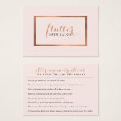 バラシンプル金ゴールドラッシュサロンロゴピンクアフターケア (正面&裏面)