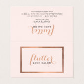 バラシンプル金ゴールドラッシュサロンロゴピンクアフターケア 名刺 (外部フラット)