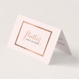 バラシンプル金ゴールドラッシュサロンロゴピンクアフターケア 名刺