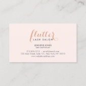 バラシンプル金ゴールドラッシュサロンロゴピンク 名刺 (裏面)