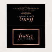 バラシンプル金ゴールドラッシュサロンロゴブラックアフターケア 名刺 (外部フラット)