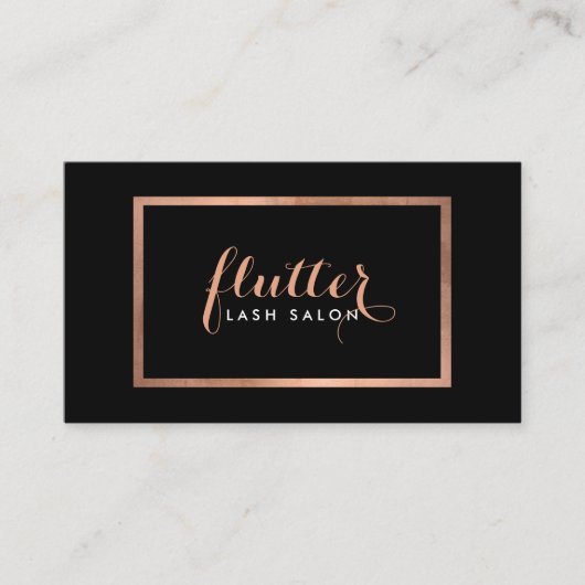 バラシンプル金ゴールドラッシュサロンロゴブラック 名刺 (正面)