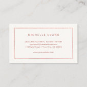 バラシンプル金ゴールド及びアイボリー名刺 名刺 (裏面)