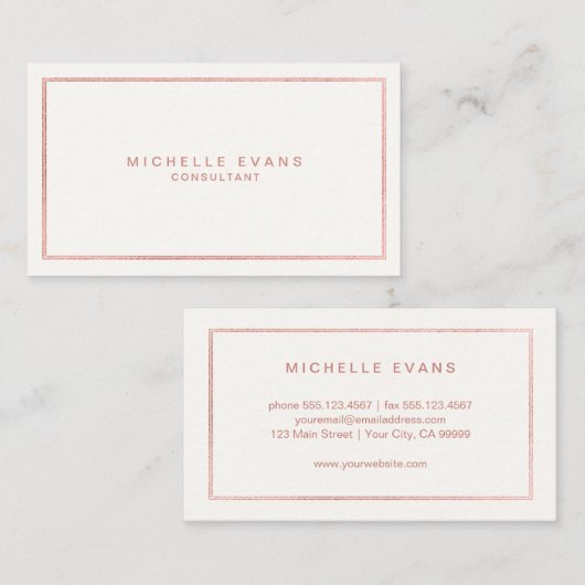 バラシンプル金ゴールド及びアイボリー名刺 名刺 (正面/裏面)