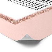 バラシンプル金ゴールド赤面ピンク座席表 ポスター (角)