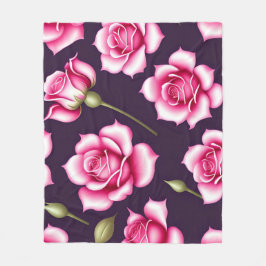 バラシームレスパターンバレンタインデイフリース 空白の フリースブランケット