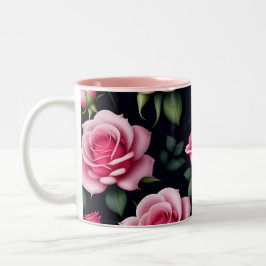 バラシームレスパターンバレンタインデー2トーンCof ツートーンマグカップ