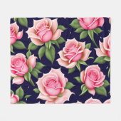 バラシームレスパターンバレンタインデー フリースブランケット (正面(横))