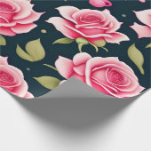 バラシームレスパターンバレンタインデー ラッピングペーパー (角)