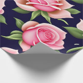 バラシームレスパターンバレンタインデー ラッピングペーパー (角)