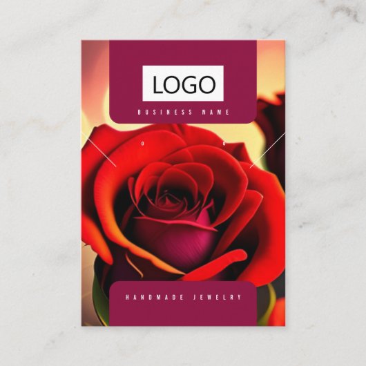 バラジュエリーイヤリングネックレスディスプレイカード 名刺 (正面)