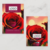 バラジュエリーイヤリングネックレスディスプレイカード 名刺 (正面/裏面)