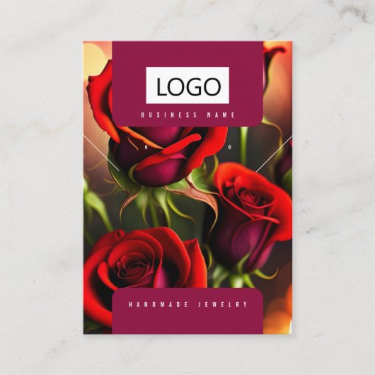 バラジュエリーイヤリングネックレスディスプレイカード 名刺 (正面)