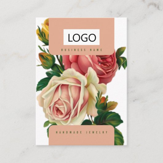 バラジュエリーイヤリングネックレスディスプレイカード 名刺 (正面)