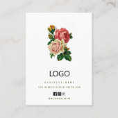 バラジュエリーイヤリングネックレスディスプレイカード 名刺 (裏面)