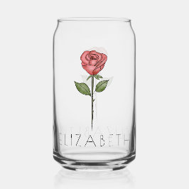 バラジューン誕生フラワー名前をカスタムする ガラス缶