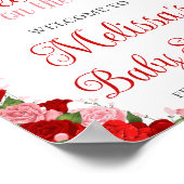 バラスウィートバルーンバレンタインガールベビーシャワー ポスター (角)