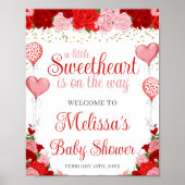 バラスウィートバルーンバレンタインガールベビーシャワー ポスター (正面)