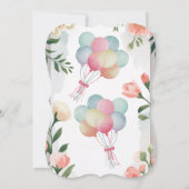 バラスウィートフローラベビーシャワー 招待状 (裏面)