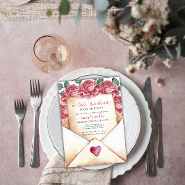 バラスウィートレターバレンタインデーシャワー 招待状