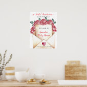 バラスウィートレターベビーシャワーウェルカム ポスター (キッチン)