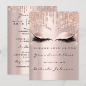 バラスウィート16グリッタードリップスブライダルメイクアップ 招待状 (正面/裏面)