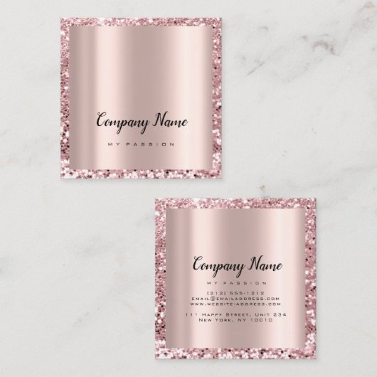 バラスクエアグリッターメイクアップ美しいサロンVIP 予約カード (正面/裏面)