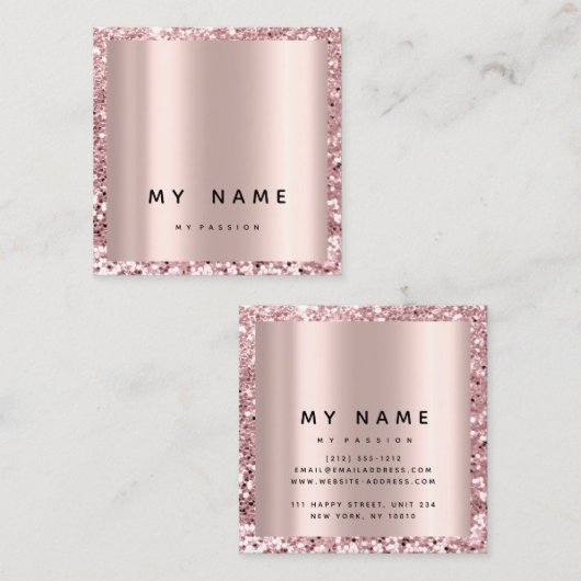 バラスクエアグリッターメイクアップBlogger Lashes Pink 予約カード (正面/裏面)