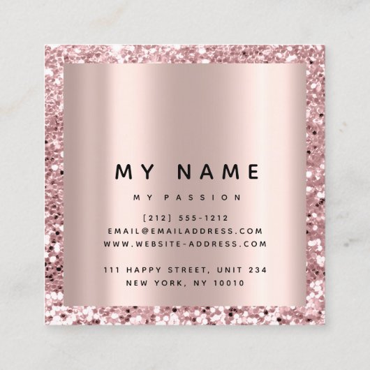 バラスクエアグリッターメイクアップBlogger Lashes Pink 予約カード (裏面)