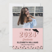 バラスクリプト紙吹雪フォトピンクグラード発表 招待状 (正面)