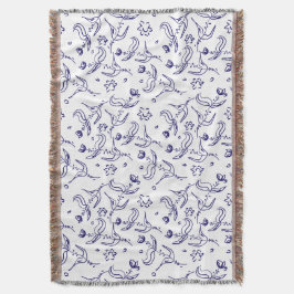 バラスケッチシームレスパターン スローブランケット