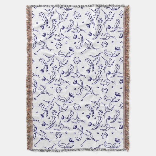 バラスケッチシームレスパターン スローブランケット (正面縦)