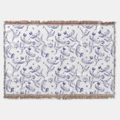 バラスケッチシームレスパターン スローブランケット (正面)