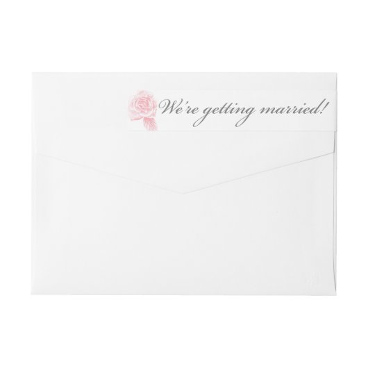 バラスケッチ住所 シール（ピンク） ラップアラウンドラベル (裏面)