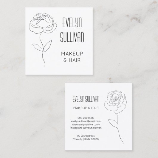 バラスケッチ名刺 スクエア名刺 (正面/裏面)