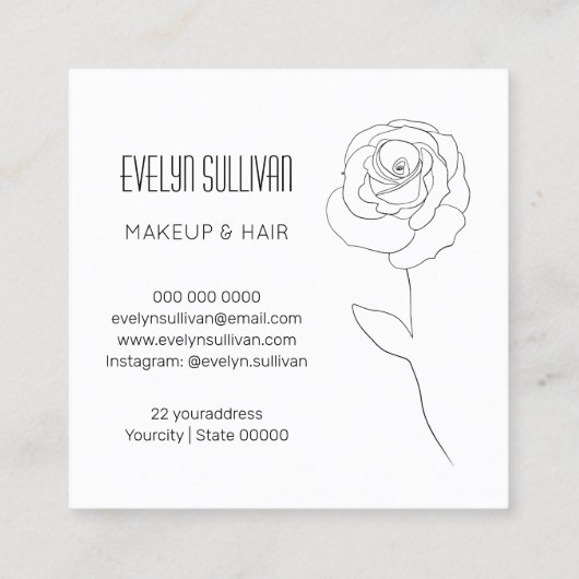 バラスケッチ名刺 スクエア名刺 (裏面)