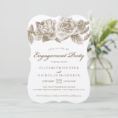 バラスケッチ婚約パーティ招待状インセピア 招待状 (スタンド正面)