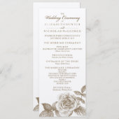 バラスケッチ結婚式 プログラム（セピア） プログラム (正面/裏面)