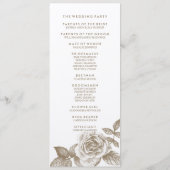 バラスケッチ結婚式 プログラム（セピア） プログラム (裏面)