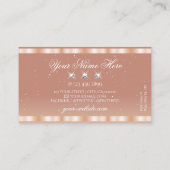 バラスタイリッシュコーラルスパークルジュエルシマーエレガントミー 名刺 (裏面)